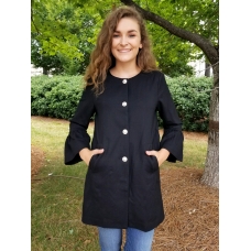 Erma's Closet Black Zara Jacket with Pearl Buttons